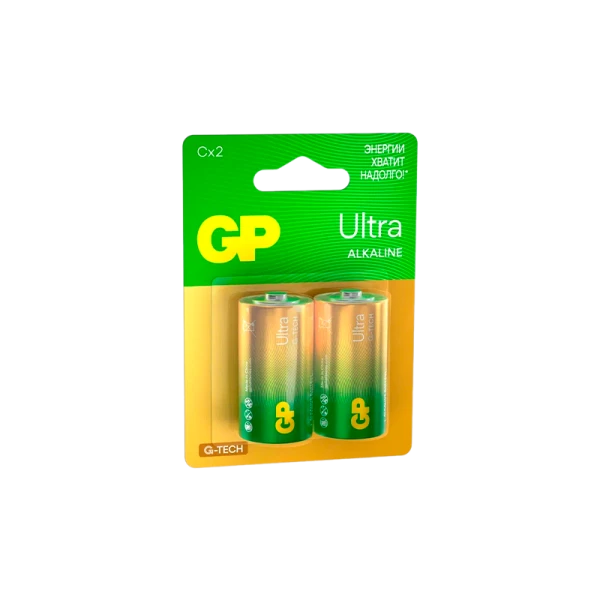 Батарейка GP ULTRA G-Tech LR14 C BL2 Alkaline 1.5V (2/20/160)