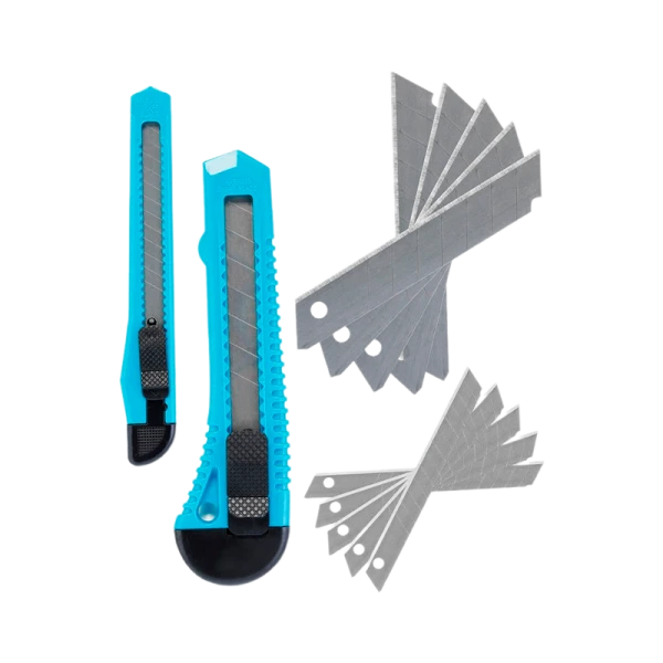 Набор ножей универсальных Smartbuy Tools 10 шт, с отлам.лезвием 9 мм и 18 мм, 2 ножа, 8 лезвий/120