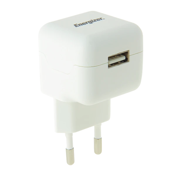 Сетевое З/У Energizer Hightech 1USB 2.1A с кабелем Lightning белый