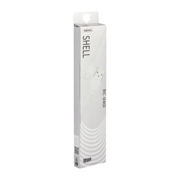 USB кабель REMAX Shell (IPhone 5/6/7/SE) RC-040I Белый, (1M, 2.1A) (35)