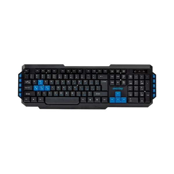 Клавиатура беспроводная Smartbuy 231 игровая USB мультимед. черный синий (1/20)