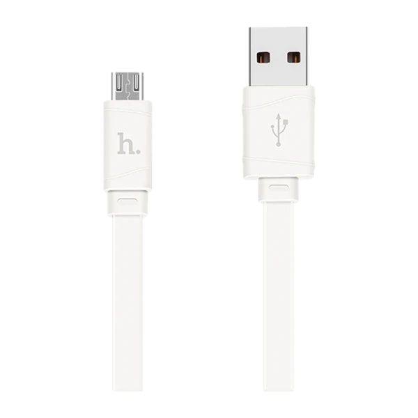 Кабель HOCO X5 USB (m)-microUSB (m) 1.0м 2.4A ПВХ белый (1/30/300)