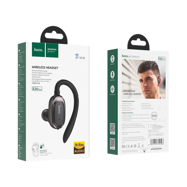 Беспроводная гарнитура HOCO E26 Plus черный (1/11/110)