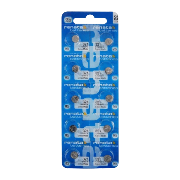 Батарейка Renata 321 (SR616SW) BL10 Silver Oxide 1.55V (10/100)