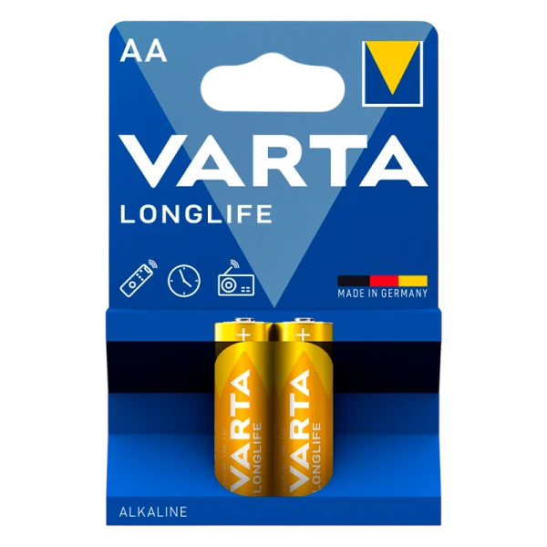 Батарейка Varta LONGLIFE LR6 AA BL2 Alkaline 1.5V (4106) (2/40/200)