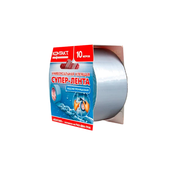 Клейкая лента Контакт ЛА 36-К10 10.0м универсальная каучук серый (1/6/36)