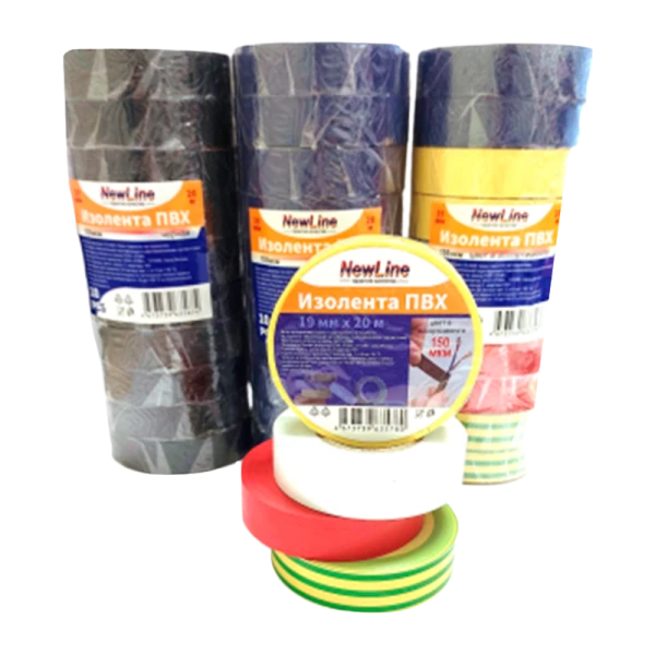 Изолента NewLine ПВХ 19мм*20м черный (1/36)