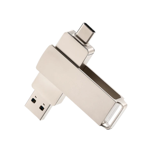 Флеш-накопитель GoPower MODERN 128GB USB3.0 Type-C (m) металл серый (1/500)