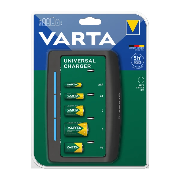 З/У для аккумуляторов Varta Universal Charger (57648) AA/AAA/Крона/C/D 4 слота