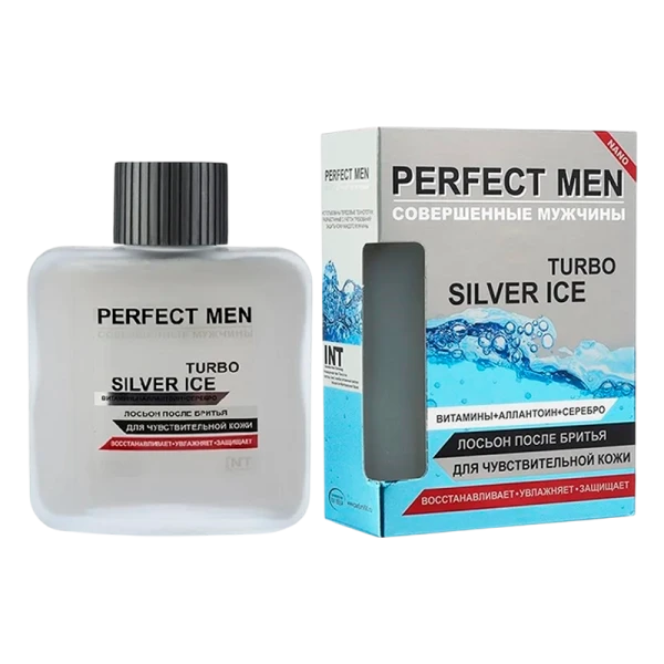 Лосьон после бритья XXI CENTURY Perfect Men Turbo Silver Ice для чувствительной кожи 100мл (1/48)
