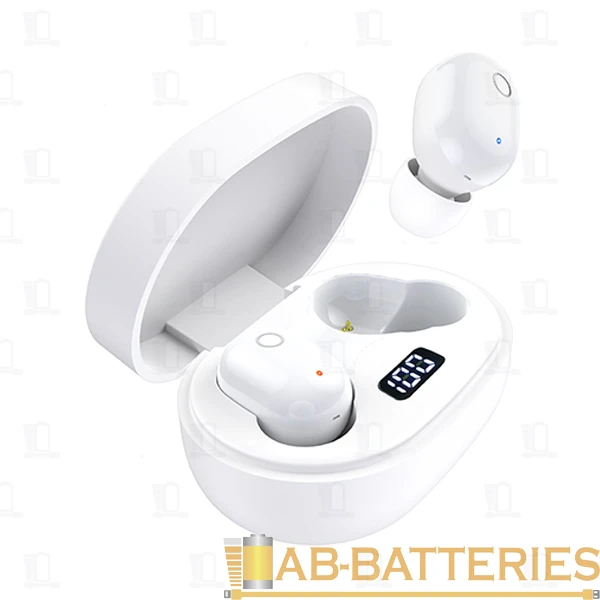 Наушники внутриканальные Borofone BW06 bluetooth 5.1 с микр. белый (1/20/120)