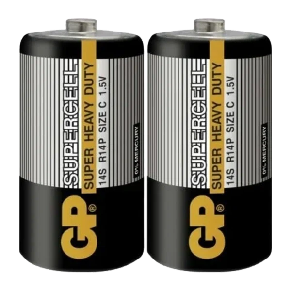 Батарейка GP Supercell R14 C Shrink 2 Heavy Duty 1.5V (2/24/480) R