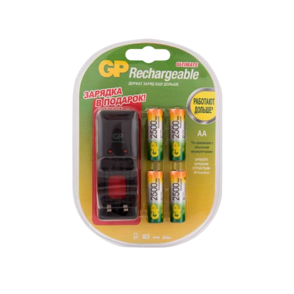 З/У для аккумуляторов GP PB330 Standard AA/AAA 2 слота +4AA 2500mAh (1/10)