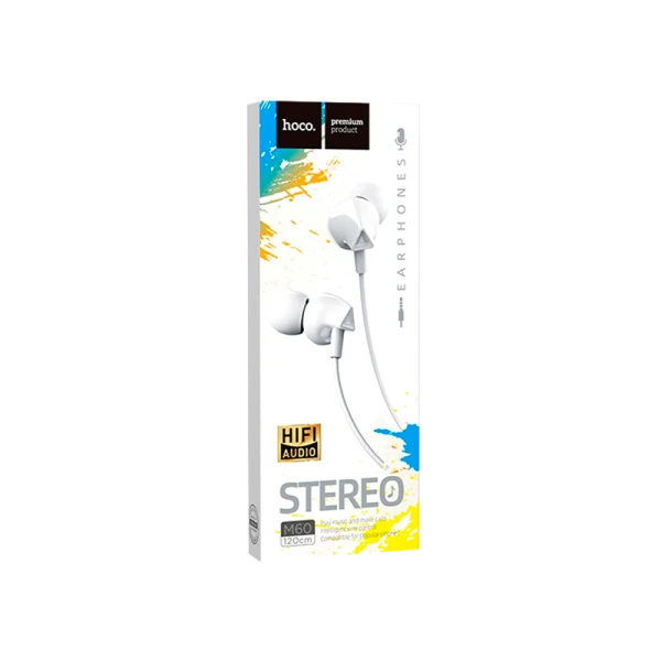 Наушники внутриканальные HOCO M60 с микр. белый (1/30/300)