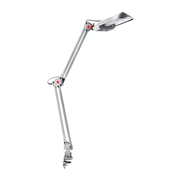 Светильник настольный Camelion KD-017C 11W 230V 2G7 струбцина +лампа серебряный (1/6)