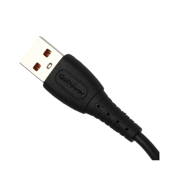 Кабель GoPower GP07M USB (m)-microUSB (m) 1.0м 2.4A силикон черный (1/200/800)