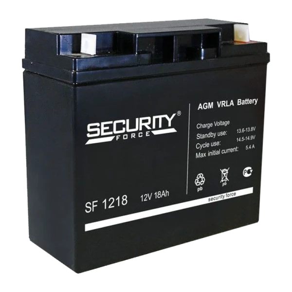Аккумулятор свинцово-кислотный Security Force SF 1218 12V 18Ah (1/4)