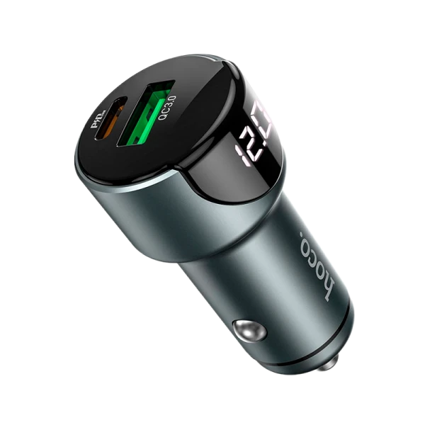 Автомобильное З/У HOCO Z42 1USB/Type-C 3.0A 20W серый (1/12/120)