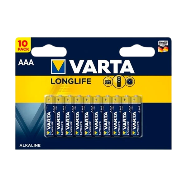 Батарейка Varta LONGLIFE LR03 AAA BL10 Alkaline 1.5V (4103) (10/200)