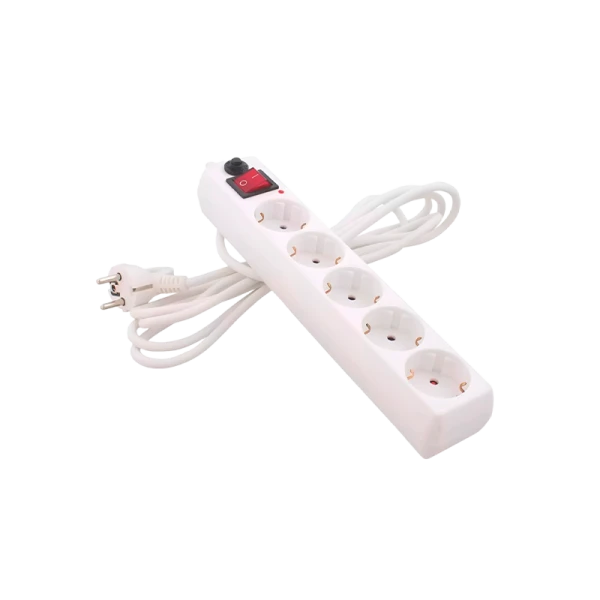 Сетевой фильтр Старт SP 5р.С/З 10A с выкл. 3.0м ПВС 3x0.75мм² белый (1/20)