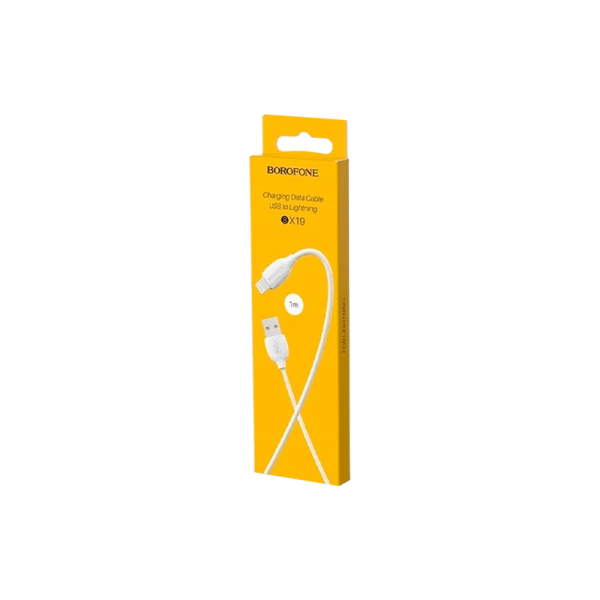 Кабель Borofone BX19 USB (m)-Lightning (m) 1.0м 2.4A ПВХ белый (1/648)