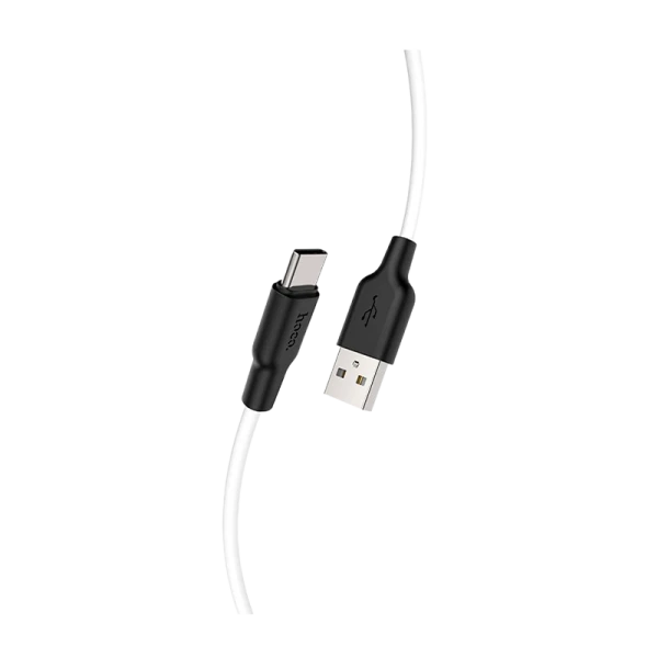 Кабель HOCO X21 Plus USB (m)-Type-C (m) 1.0м 3.0A силикон черный белый (1/28/168)