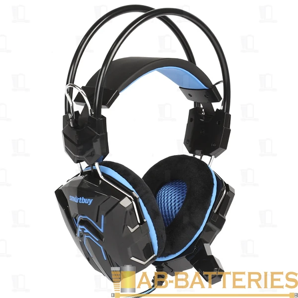 Наушники полноразмерные Smartbuy Rush COBRA с микр. игровые черный синий