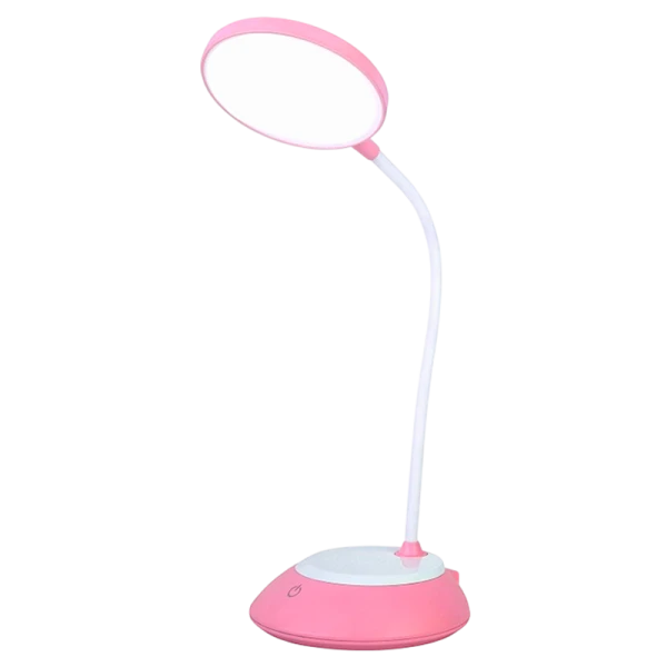 Светильник настольный Ultraflash UF-744 6W на основании сенс. 3 ур.ярк.+3цв. розовый (1/60)