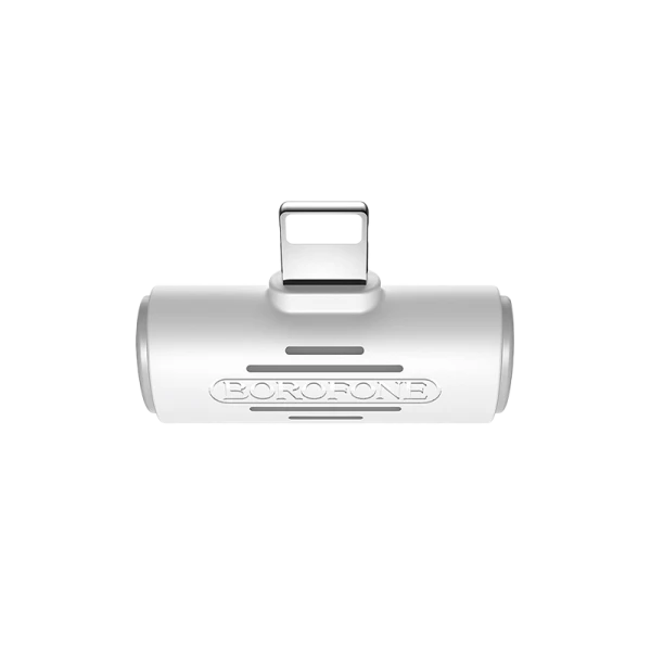 Переходник Borofone BV6 Lightning (m)-2xLightning (f) пластик белый (1/150/900)