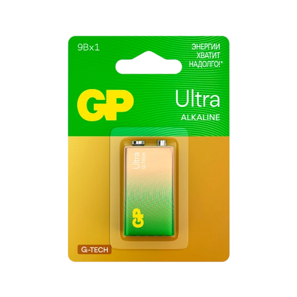Батарейка GP ULTRA G-Tech Крона 6LR61 BL1 Alkaline 9V (1/10/200)