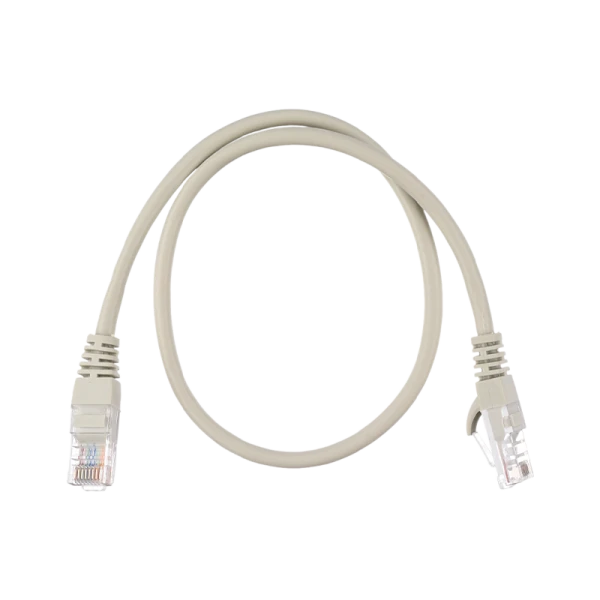 Патч-корд GoPower RJ-45 (m)-RJ-45 (m) 0.5м кат.5е ПВХ 26AWG CCA серый Premium Zip-Lock c подвесом