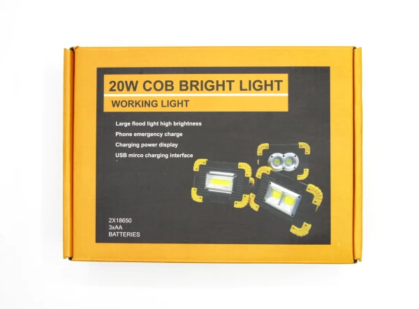 Фонарь прожектор Без бренда BL812 20W от аккумулятора 3 режима черный