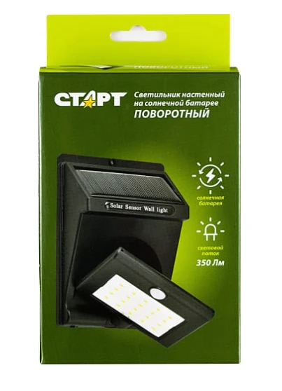 Светильник садово-парковый Старт САД 20LED IP65 настенный черный (1/50/100)