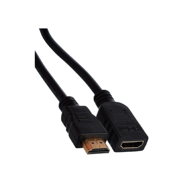 Кабель GoPower удлинитель HDMI 2.0 (m)-HDMI (f) 0.5м ПВХ черный Premium Zip-Lock c подвесом (1/250)