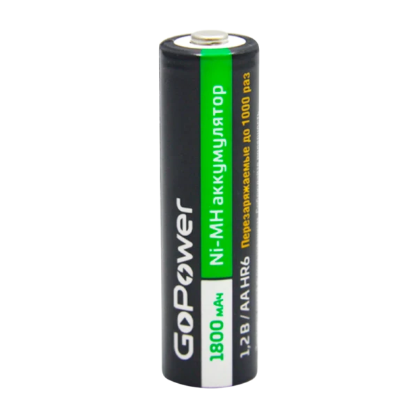 Аккумулятор бытовой GoPower HR6 AA BL2 NI-MH 1800mAh (2/20/240)