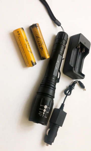 Фонарь туристический Без бренда Н-118 Т6 от аккумулятора 3 режима