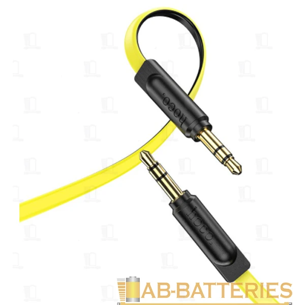 Кабель AUX HOCO UPA16 Jack 3.5mm (m)-Jack 3.5mm (m) 1.0м TPE желтый (1/37/370)