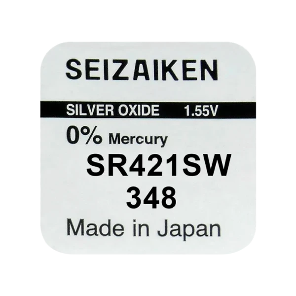 Батарейка SEIZAIKEN 348 (SR421SW) Silver Oxide 1.55V (1/10/100/1000)