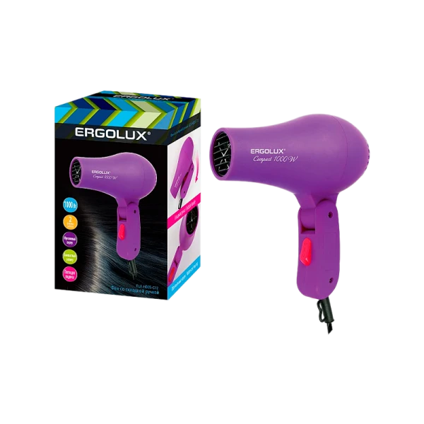 Фен Ergolux ELX-HD05-С12 1000W фиолетовый