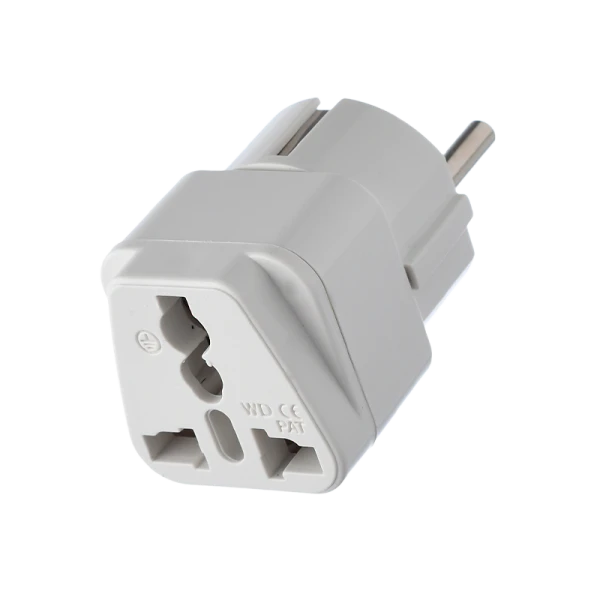 Сетевой переходник GoPower универсальный 1р.С/З белый (1/10/800)