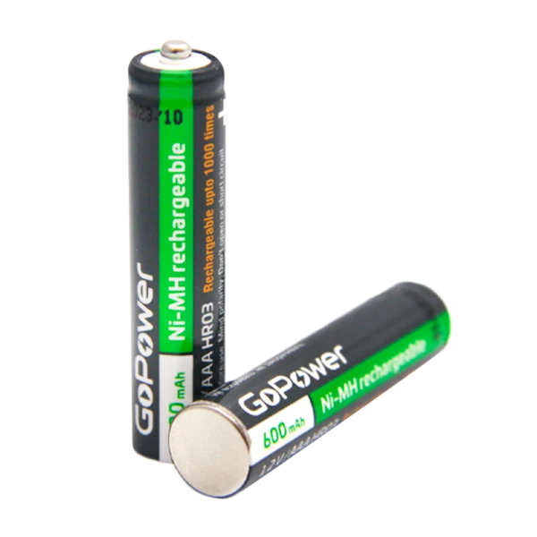Аккумулятор бытовой GoPower HR03 AAA BL2 NI-MH 600mAh (2/20/320)
