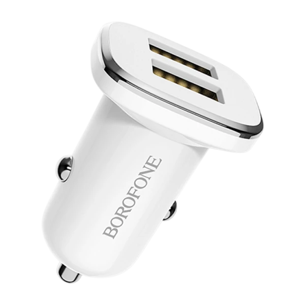 Автомобильное З/У Borofone BZ12 2USB 2.4A белый (1/44/176)