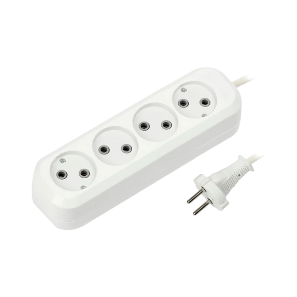 Удлинитель Smartbuy 4р.Б/З 10A 2.0м ПВС 2x1мм² белый (1/50)