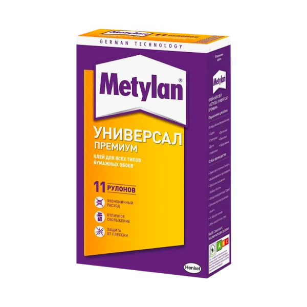 Клей Metylan УНИВЕРСАЛ ПРЕМИУМ обойный 250г для всех видов обоев (1/18/648)