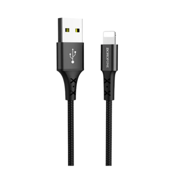 Кабель Borofone BX20 USB (m)-Lightning (m) 1.0м 2.0A нейлон черный (1/648)
