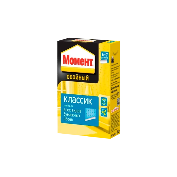 Клей Момент КЛАССИК обойный 200г для бумажных обоев (1/24)