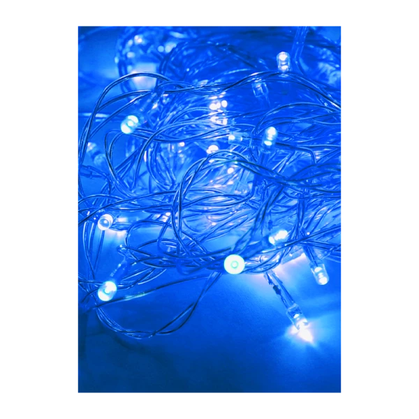 Гирлянда Космос 120LED 12.8м лампочки нить 8 режимов голубой (1/50)