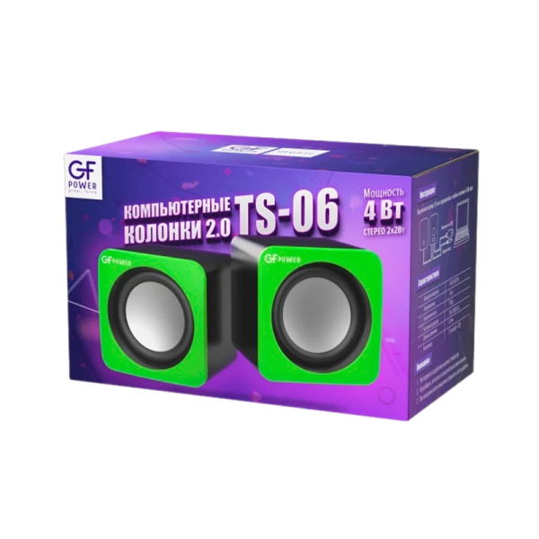 Колонки GFPower TS-06 4W зеленый (1/100)