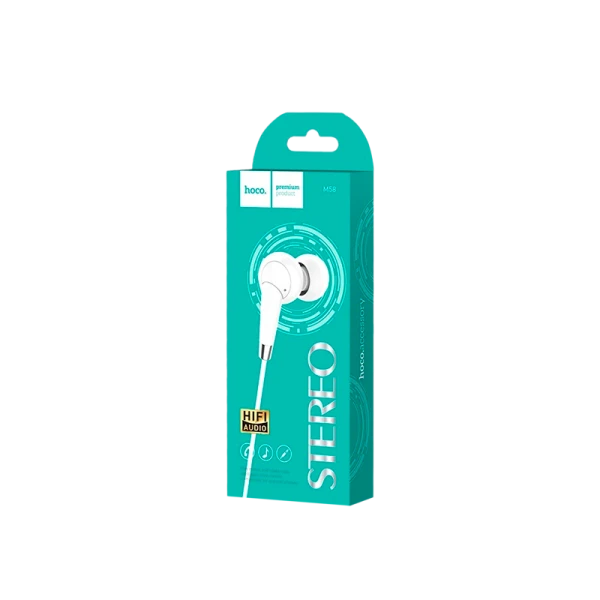 Наушники внутриканальные HOCO M58 с микр. белый (1/21/210)