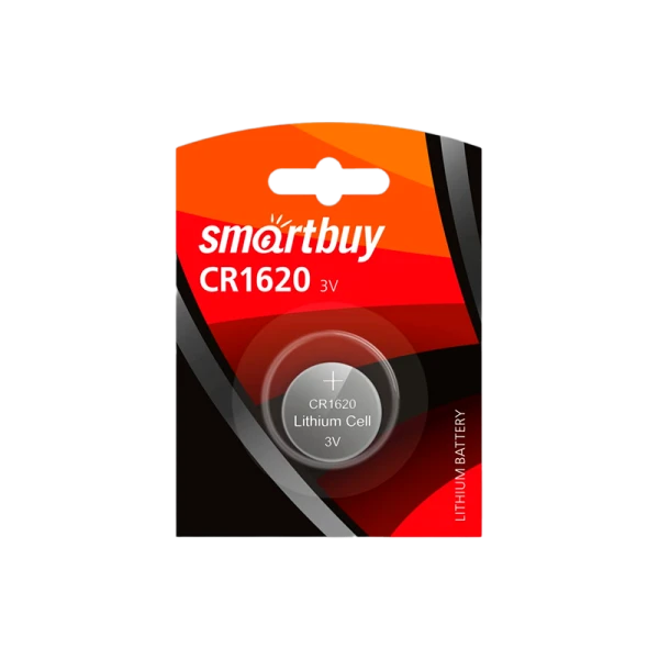 Батарейка Smartbuy CR1620 BL1 Lithium 3V (1/12/720)